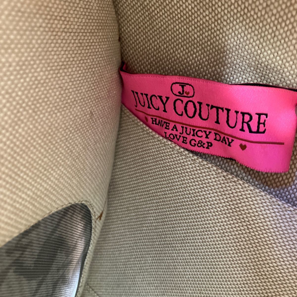 □【500円スタート】JUICY COUTURE ジューシークチュール ペットキャリー 2WAY ショルダー ハンドバッグ レザー _画像9