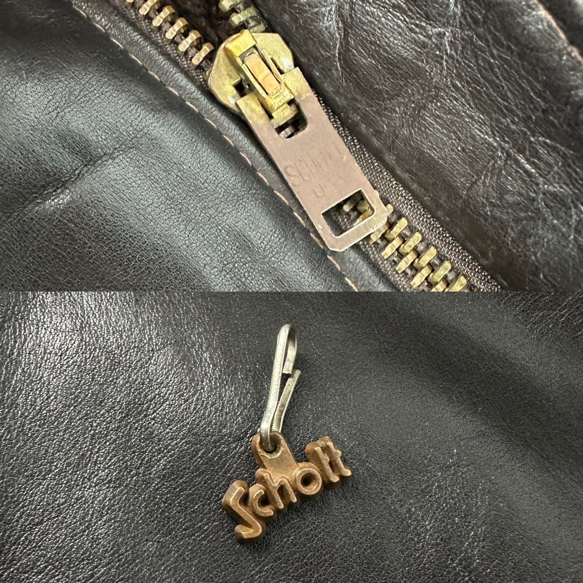 希少品】Schott ショット 184SM A-2 レザー ボンバー フライト 希少品】Schott ショット 184SM A-2 レザー ボンバー フライト