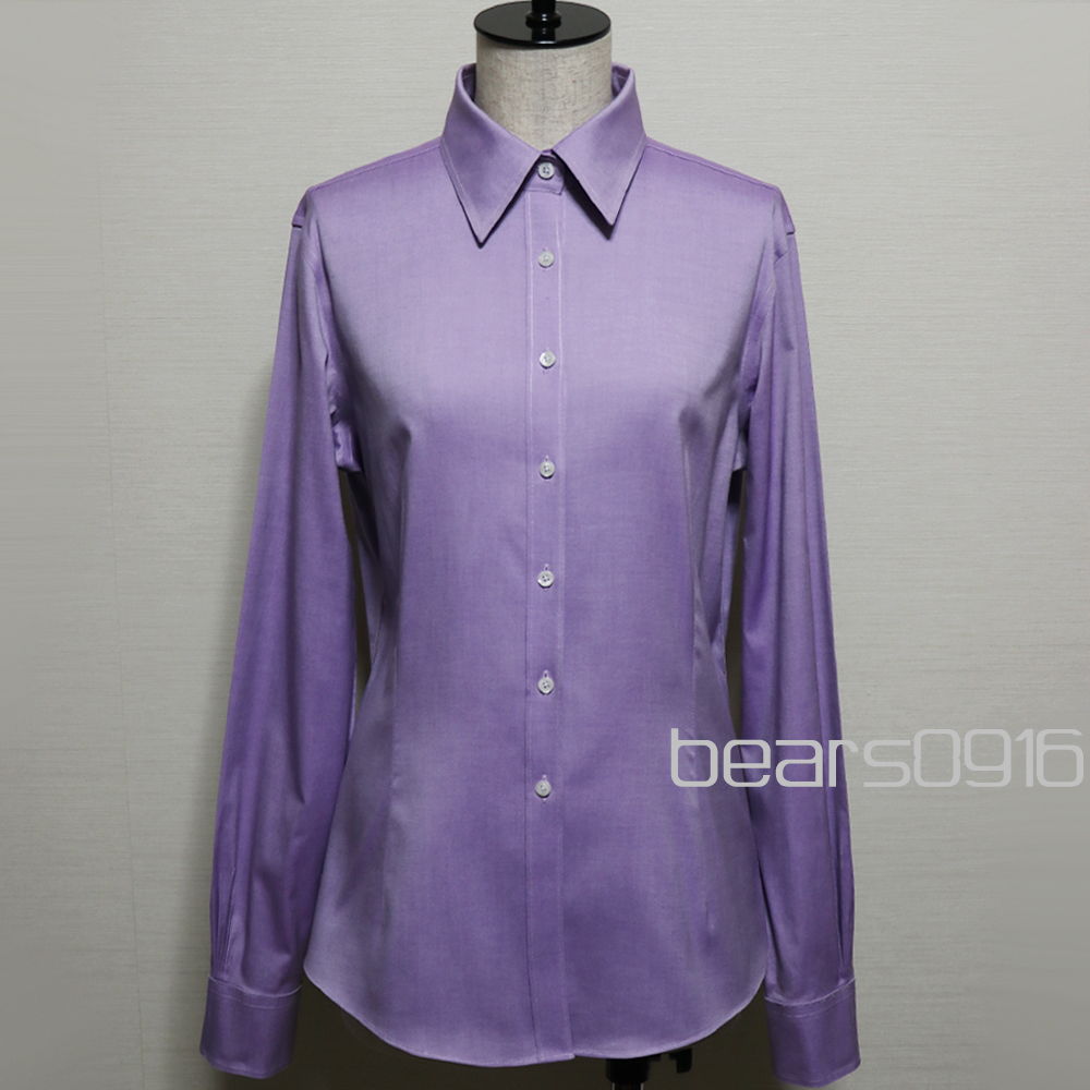 アメリカ購入品 極美品 BROOKS BROTHERS ブルックスブラザーズ レギュラーカラードレスシャツ ブラウス ラベンダー レディース 6_画像1