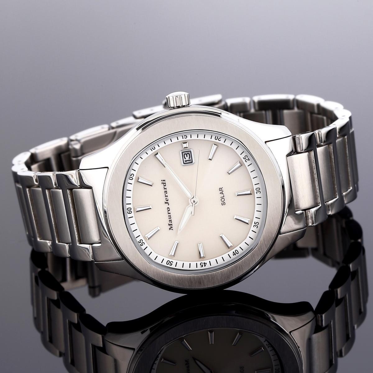 【メーカー正規品】マウロジェラルディ腕時計 ソーラー メンズ腕時計 アナログ3針カレンダー ソーラーメンズウォッチ MJ053-3