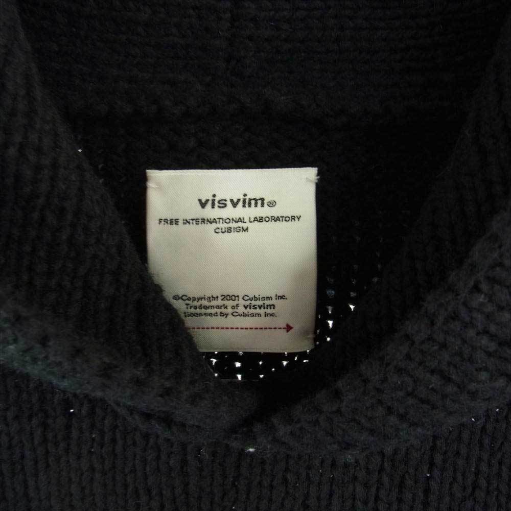 VISVIM ビズビム 23AW 0123205012003 AMPLUS SB KNIT HOODIE P.O. アンプラス フーディ ニット パーカー ブラック系 1【極上美品】【中古】_画像3