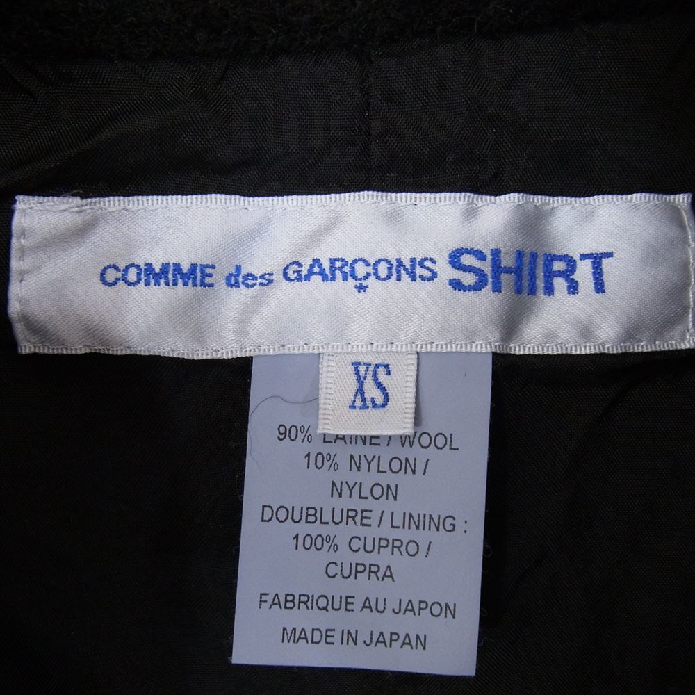 COMME des GARCONS コムデギャルソン 22AW FJ-J001 SHIRT plain broadcloth wool ウール ジャケット ブラック系 XS【中古】_画像4