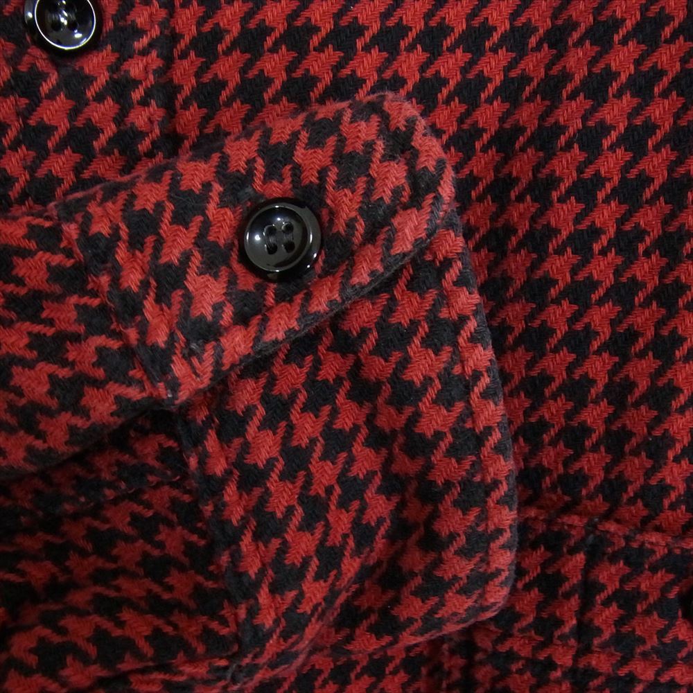 The REAL McCOY'S ザリアルマッコイズ 8HU HOUNDSTOOTH ハウンドトゥース 千鳥格子 フランネル シャツ ヘビーネル シャツ【中古】の画像7