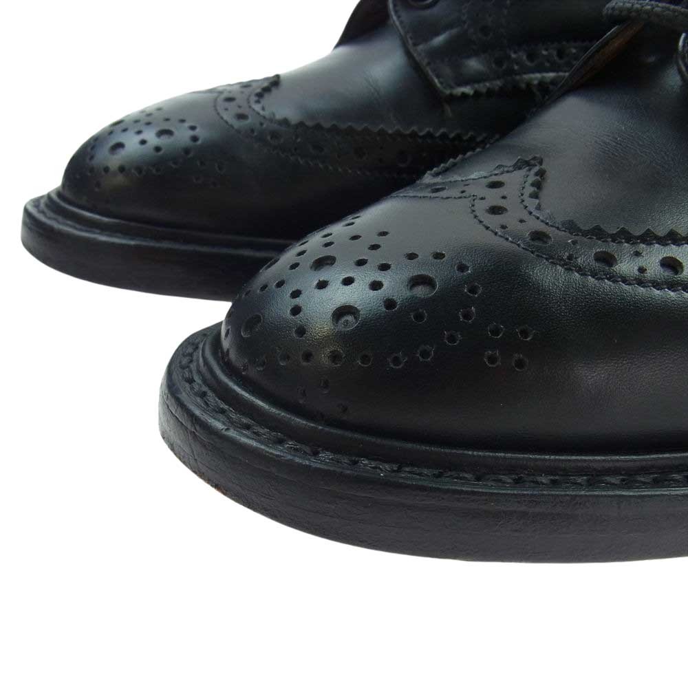 Tricker's トリッカーズ M5633 BOURTON ウィングチップ レザー シューズ 革靴 ブラック系 8【中古】_画像4