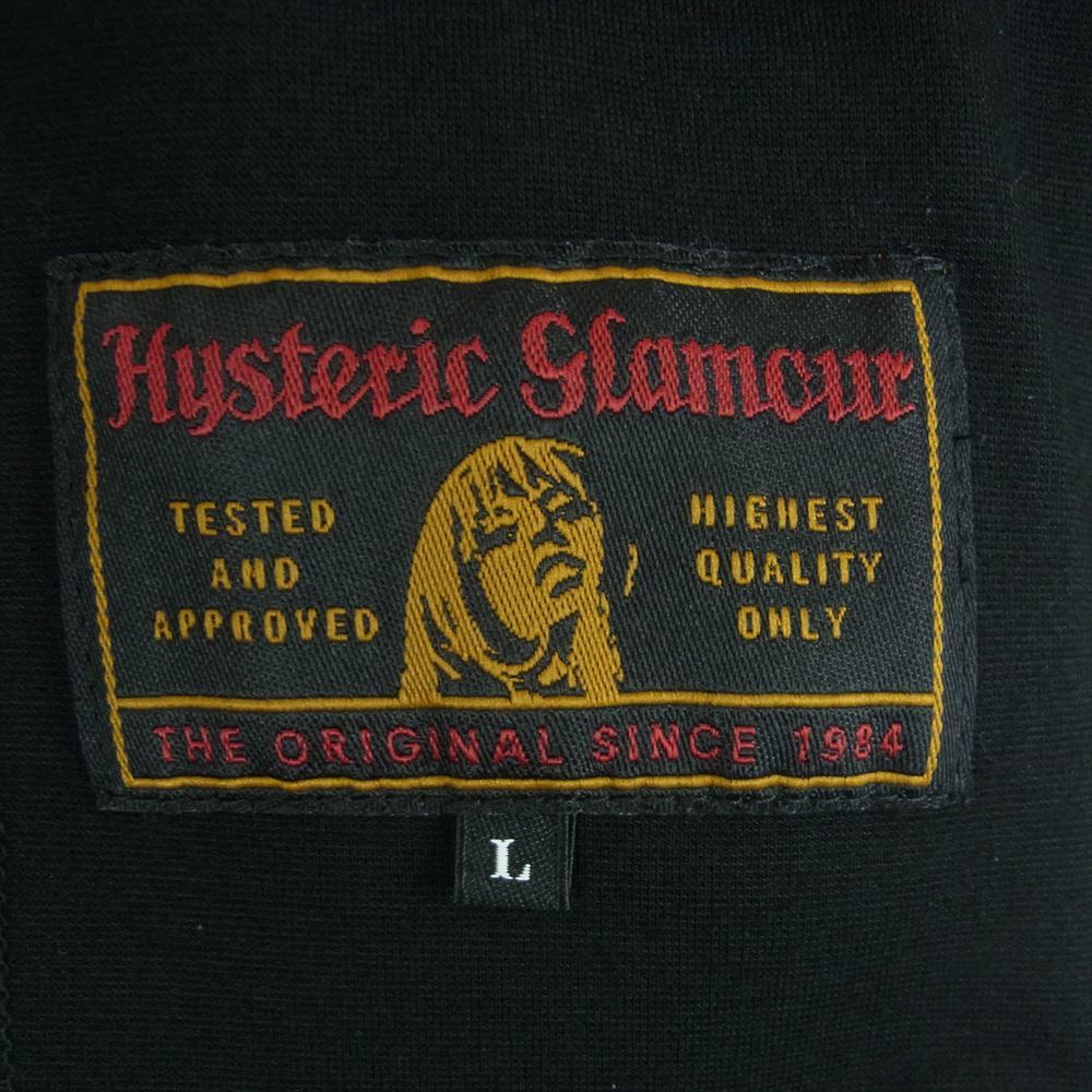 HYSTERIC GLAMOUR ヒステリックグラマー 0261CJ03 HG WOMAN LOGO JACKET 1B テーラード ジャケット ブラック系 L【中古】_画像4