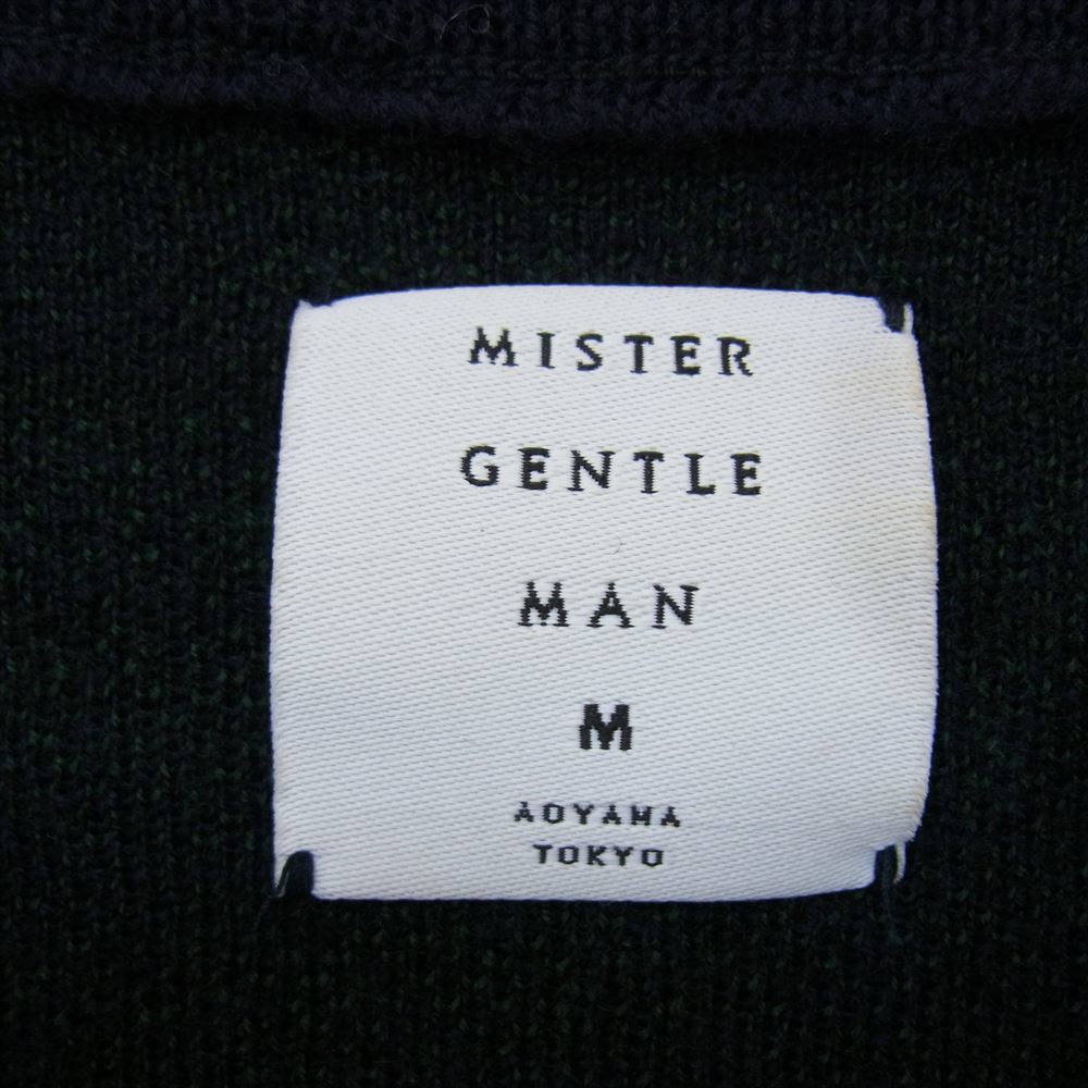 ミスタージェントルマン MISTERGENTLEMAN MGJ-KN10 TARTAN CHECK KNIT タータン チェック ニット ネイビー系 M【中古】_画像4