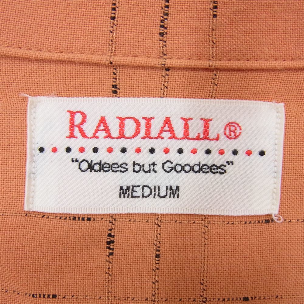 RADIALL ラディアル RAD-15SS-SH013 オープンカラー レーヨン 長袖シャツ オレンジ系 M【中古】_画像4