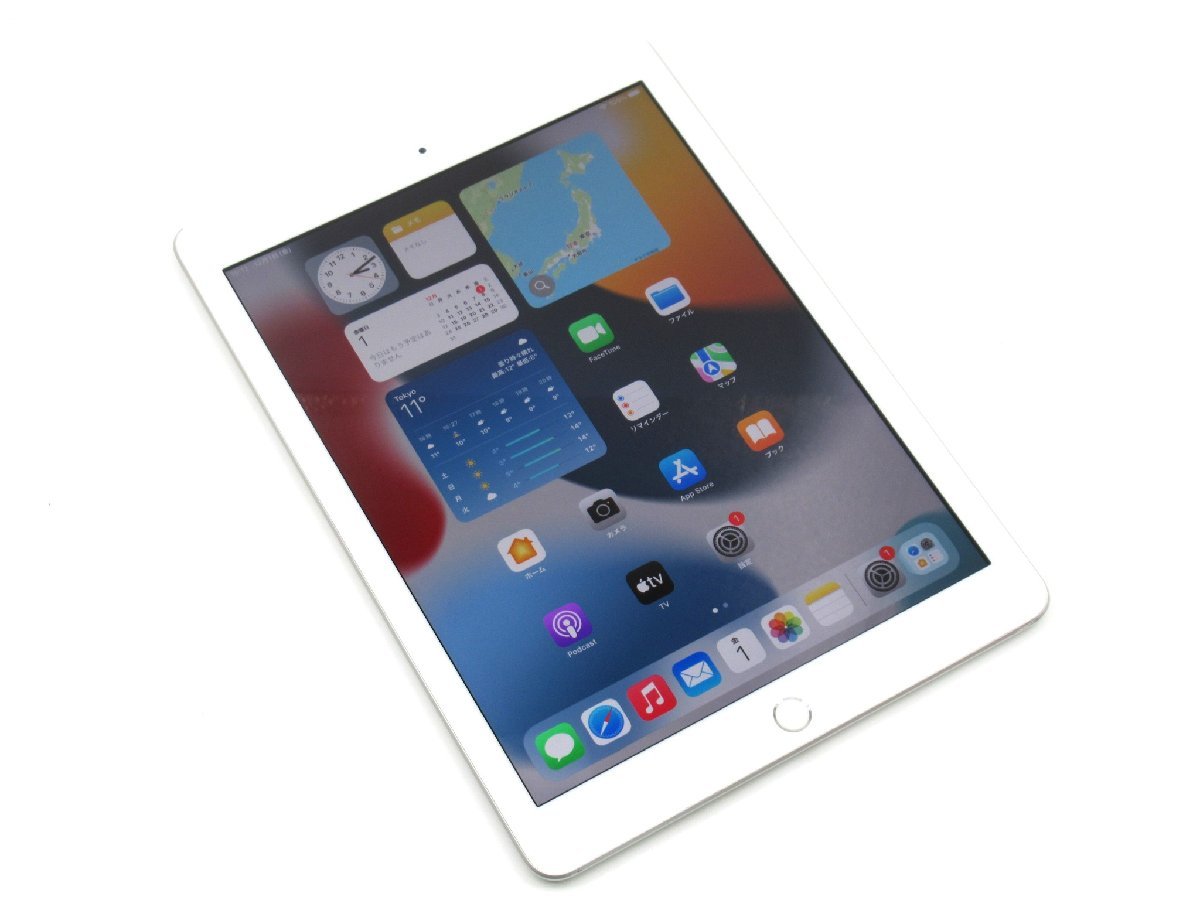 【ジャンク】au iPad 第6世代 9.7インチ Wi-Fi+Cellularモデル 128GB MR732J/A 〇判定 動作品 バッテリー劣化 本体反り 9K00