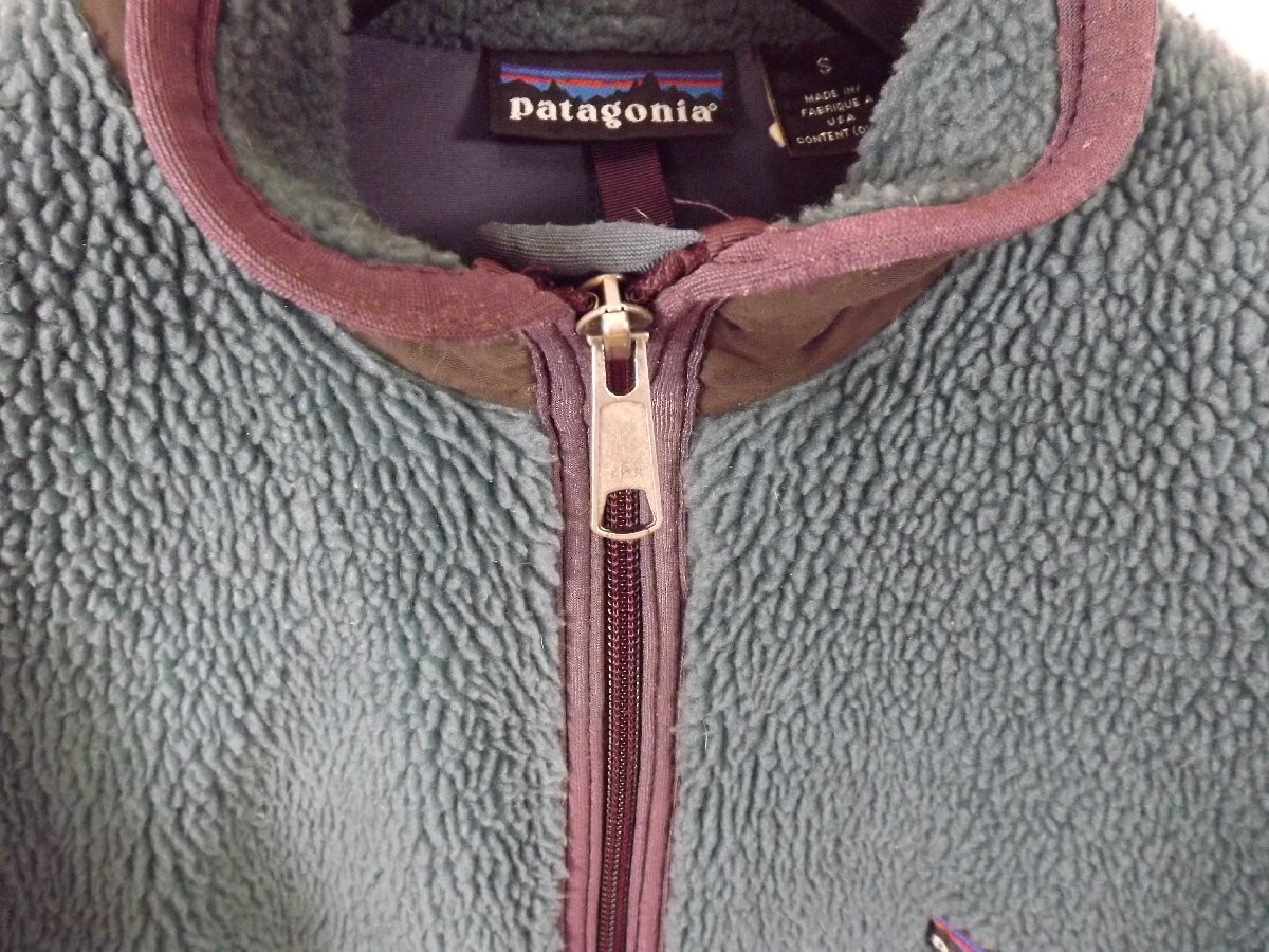Sサイズ Patagonia (パタゴニア )　アメリカ製　フリース　ボア　ジャケット メンズS　W714F MEN'S RETRO PILE FLEECE JACKET_画像4