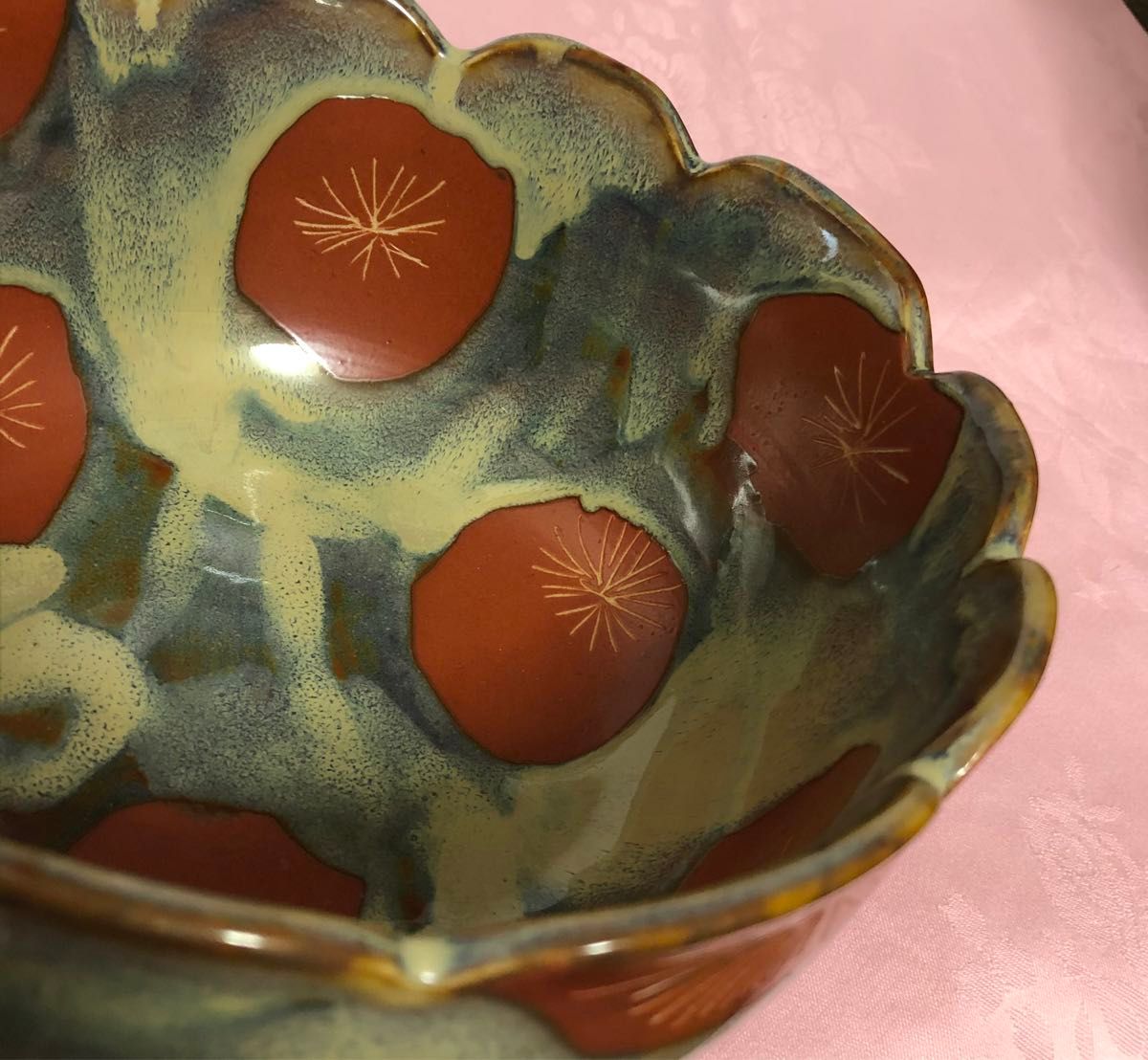 セール中 最終価格 美品 未使用鉢 美濃焼 菓子鉢 菓子器 陶器 深 セール中 最終価格 美品 未使用鉢 美濃焼 菓子鉢 菓子器 陶器 深