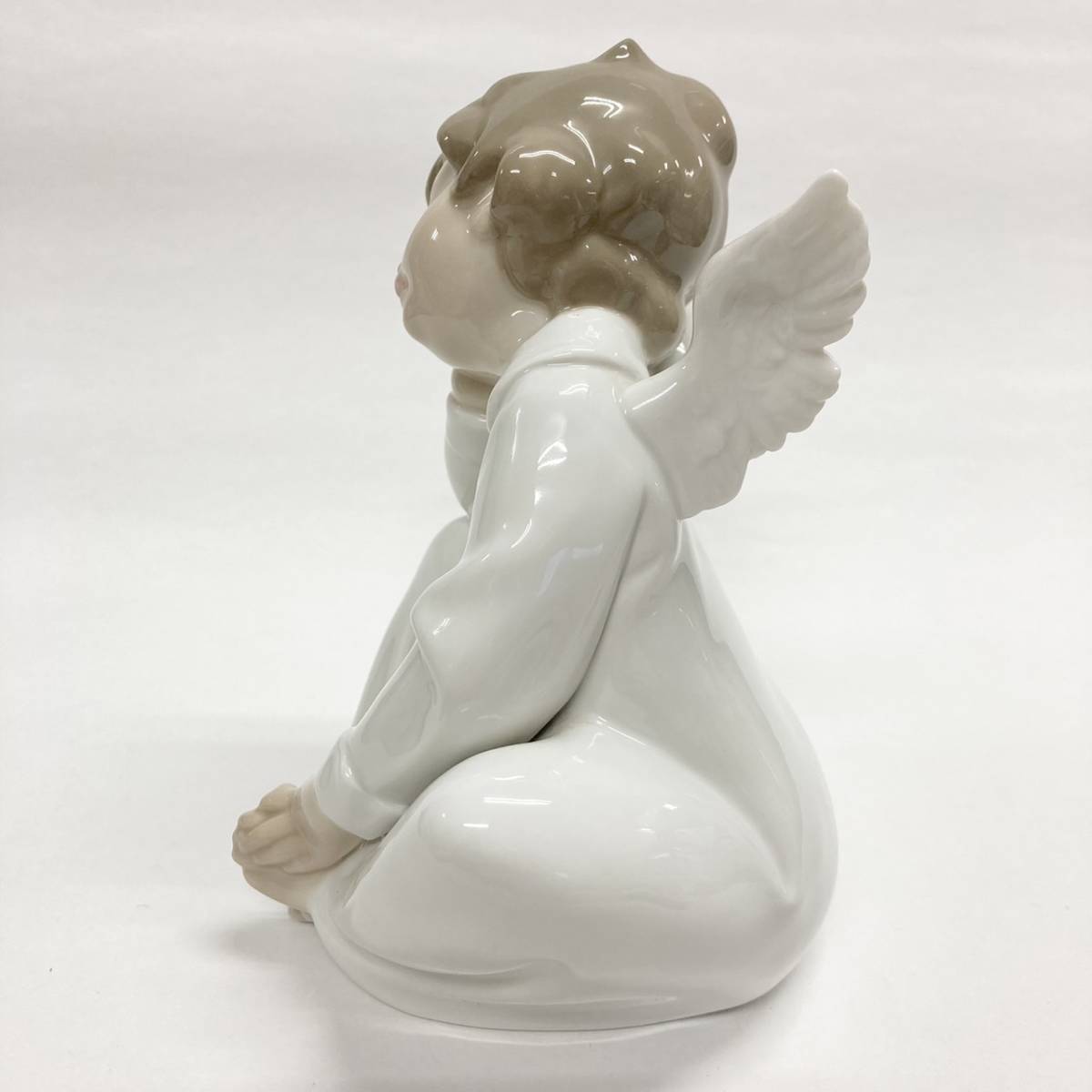 LLADRO(リヤドロ) フィギュリン 陶器人形 陶磁器 天使の考え事 エンジェル Angel dreaming [4961]_画像5