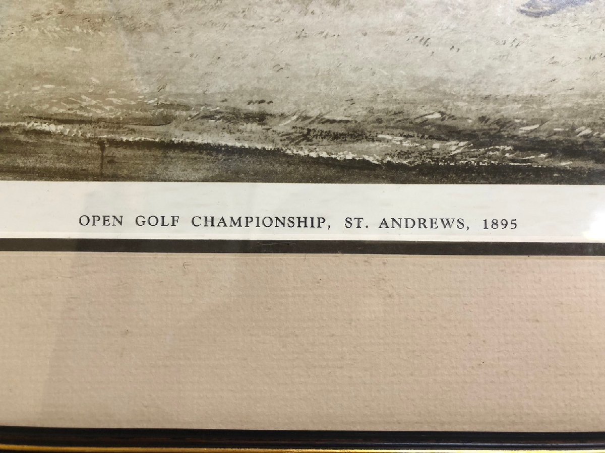 NH120240◆オープンゴルフ チャンピオンシップ 1895　絵画　アンティーク ST.ANDREWS　全米オープン 額装_画像2
