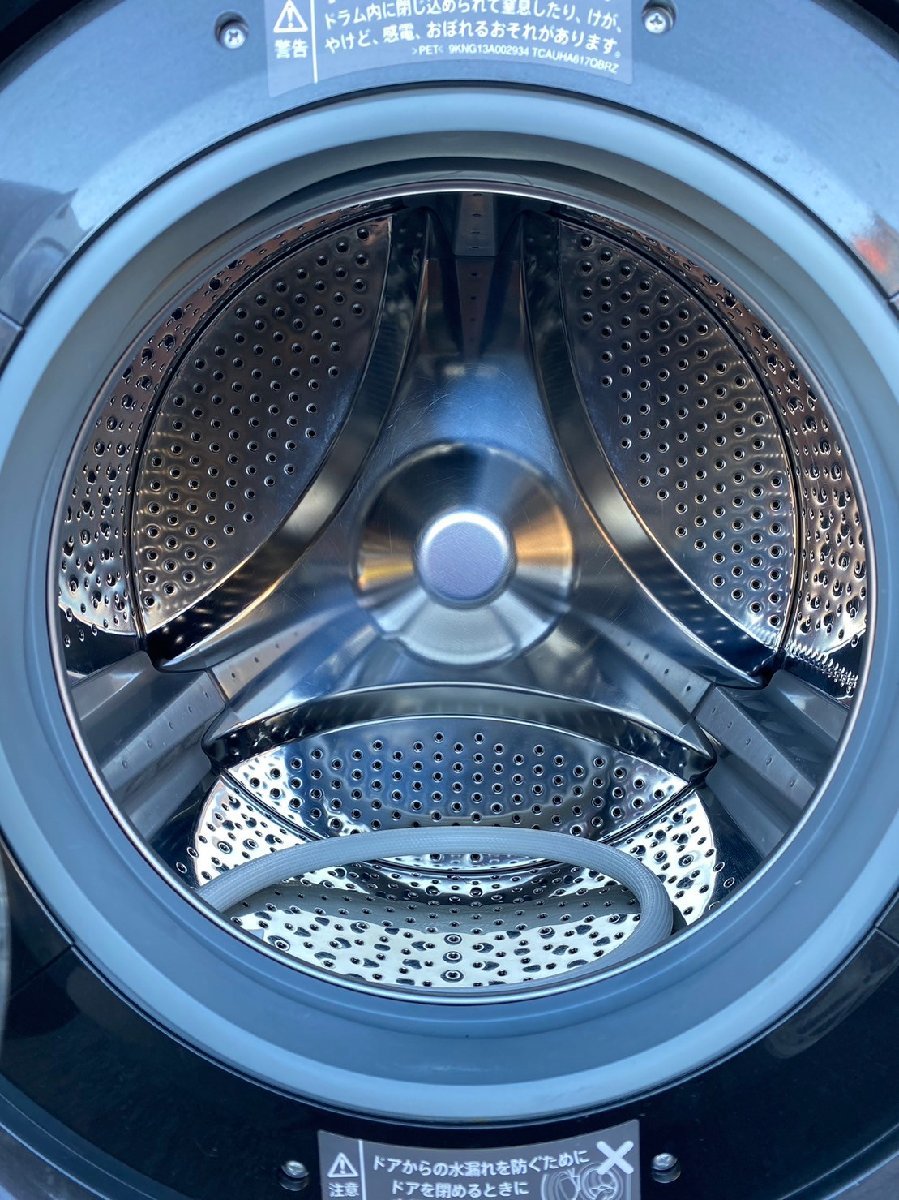 NH120060◆SHARP シャープ◆ES-S7F-WL ドラム式洗濯乾燥機 2021年製 左開き 洗濯7kg/乾燥3.5kg　ホワイト_画像3