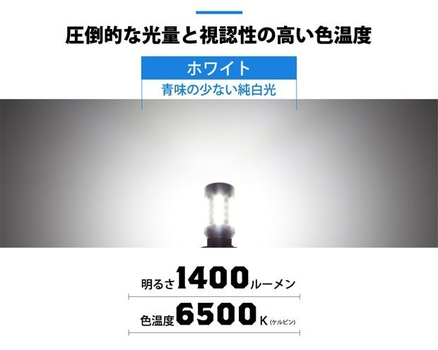 トヨタ ハイエース (200系 5型) 対応 LED バックランプ T16 LED monster 1400lm ホワイト 6500K 2個 後退灯 11-H-1_画像5