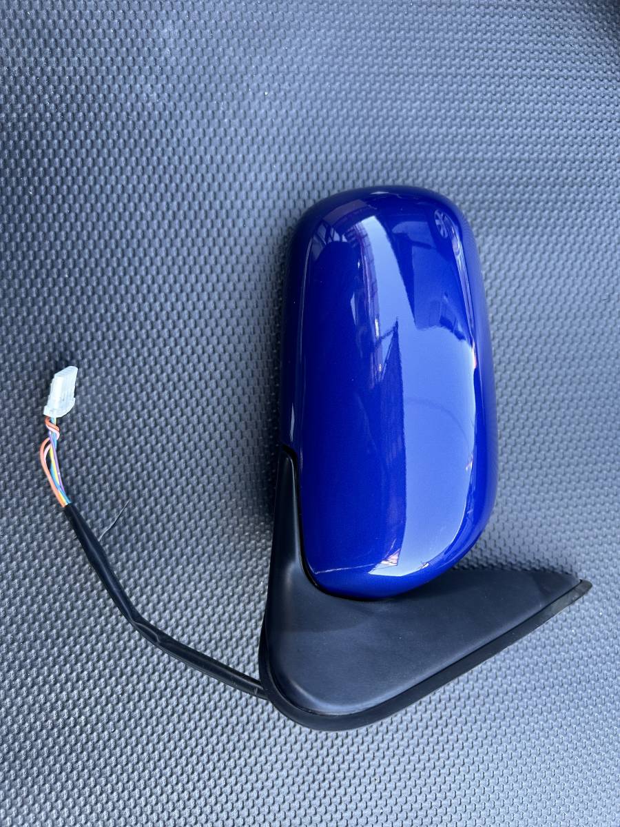  Nissan Cube TA-AZ10 left right electric storage type door mirror side mirror blue color TV3