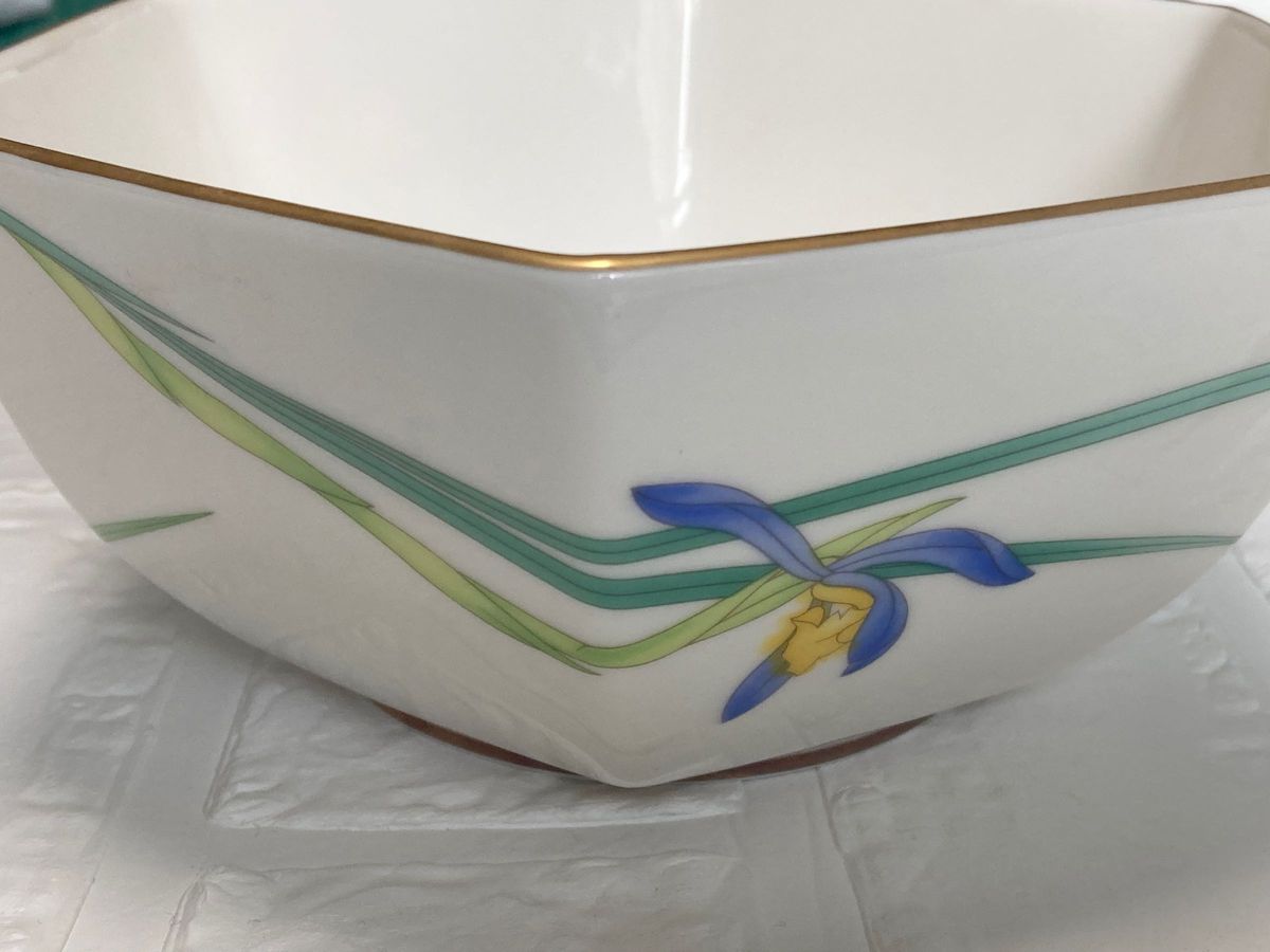 未使用品 香蘭社 煮物鉢 和食器 角鉢 深 サラダ 六角鉢 蘭 未使用品 香蘭社 煮物鉢 和食器 角鉢 深 サラダ 六角鉢 蘭