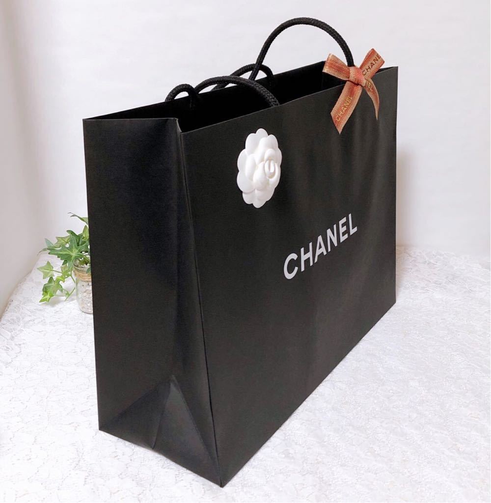 シャネル「CHANEL」ショッパー バッグ用サイズ (3247) 正規品 付属品 紙袋 ショップ袋 ブランド紙袋 43×33×16cm 限定メッセージカード付_画像2