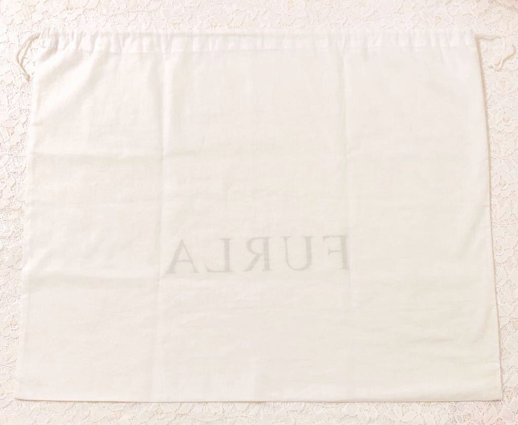 フルラ「FURLA」バッグ保存袋 (2928) 正規品 付属品 内袋 布袋 巾着袋 布製 綿生地 ホワイト 58×48cm _画像2