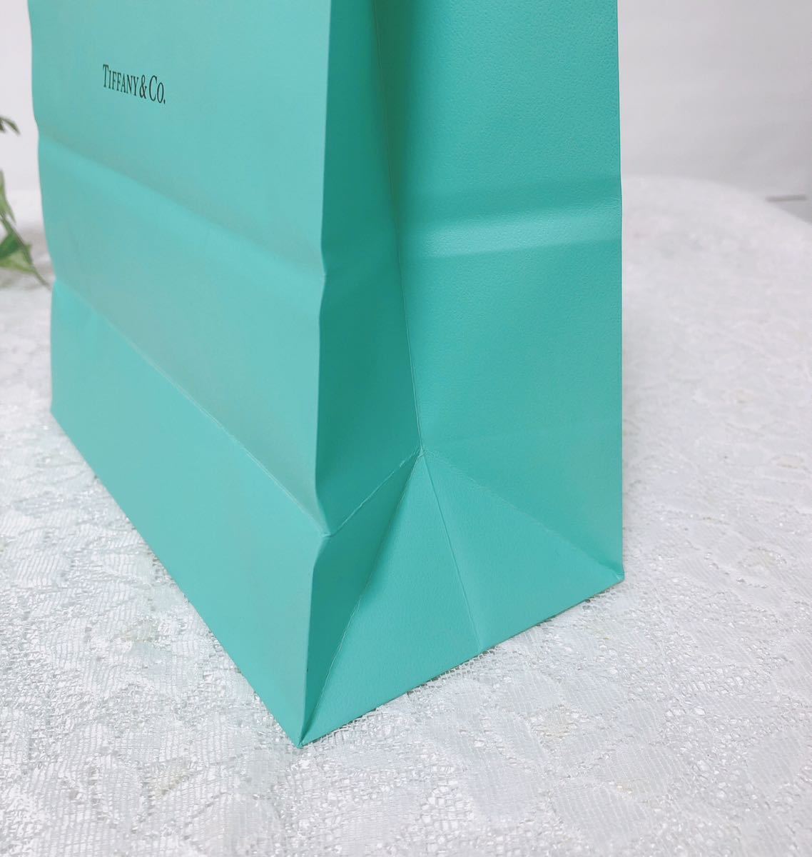 ティファニー「TIFFANY&Co.」ショッパー 小物箱サイズ (3044) 正規品 付属品 ショップ袋 ブランド紙袋 封筒付き 折らずに配送の画像8