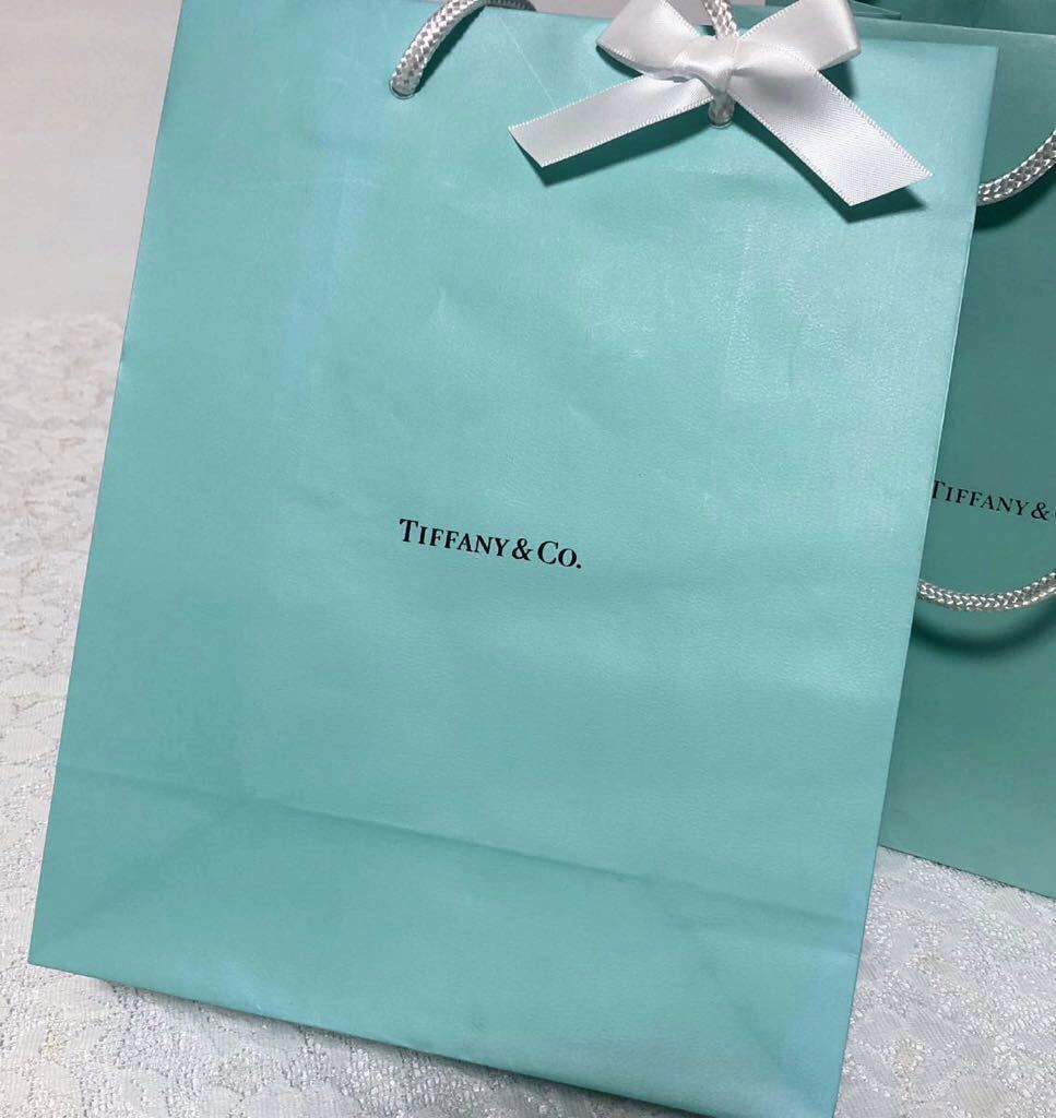 ティファニー「TIFFANY&Co.」ショッパー 2枚組 小物箱サイズ 旧型 (3024) 正規品 付属品 ショップ袋 ブランド紙袋 折らずに配送 わけありの画像7