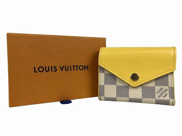 LOUIS VUITTON / ルイ・ヴィトン 三つ折り財布 ミニ財布 ポルトフォイユ ゾエ M60220 ダミエアズール 2019年製 イエロー