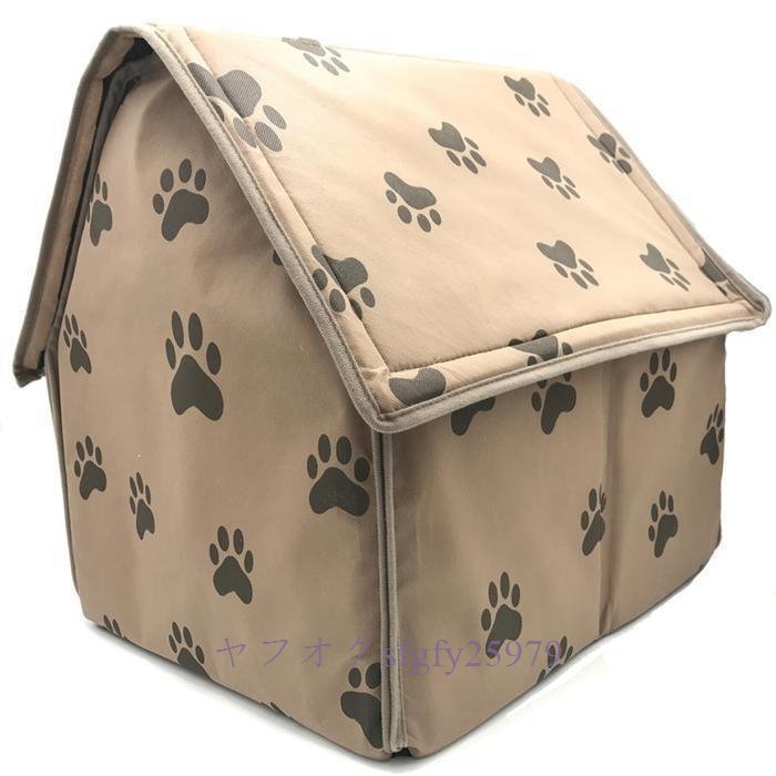 P467☆新品犬毛布折りたたみ犬小屋小型フットプリントペットベッドテント猫小屋屋内ポータブルラーベペットハウス犬小屋子の画像5