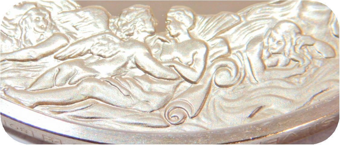 レア 限定品 世界の偉大な画家 ルーベンス 絵画 イエス キリスト教 旧約聖書 青銅の蛇 純銀製 メダル Silver925 記章 コイン コレクション_画像9