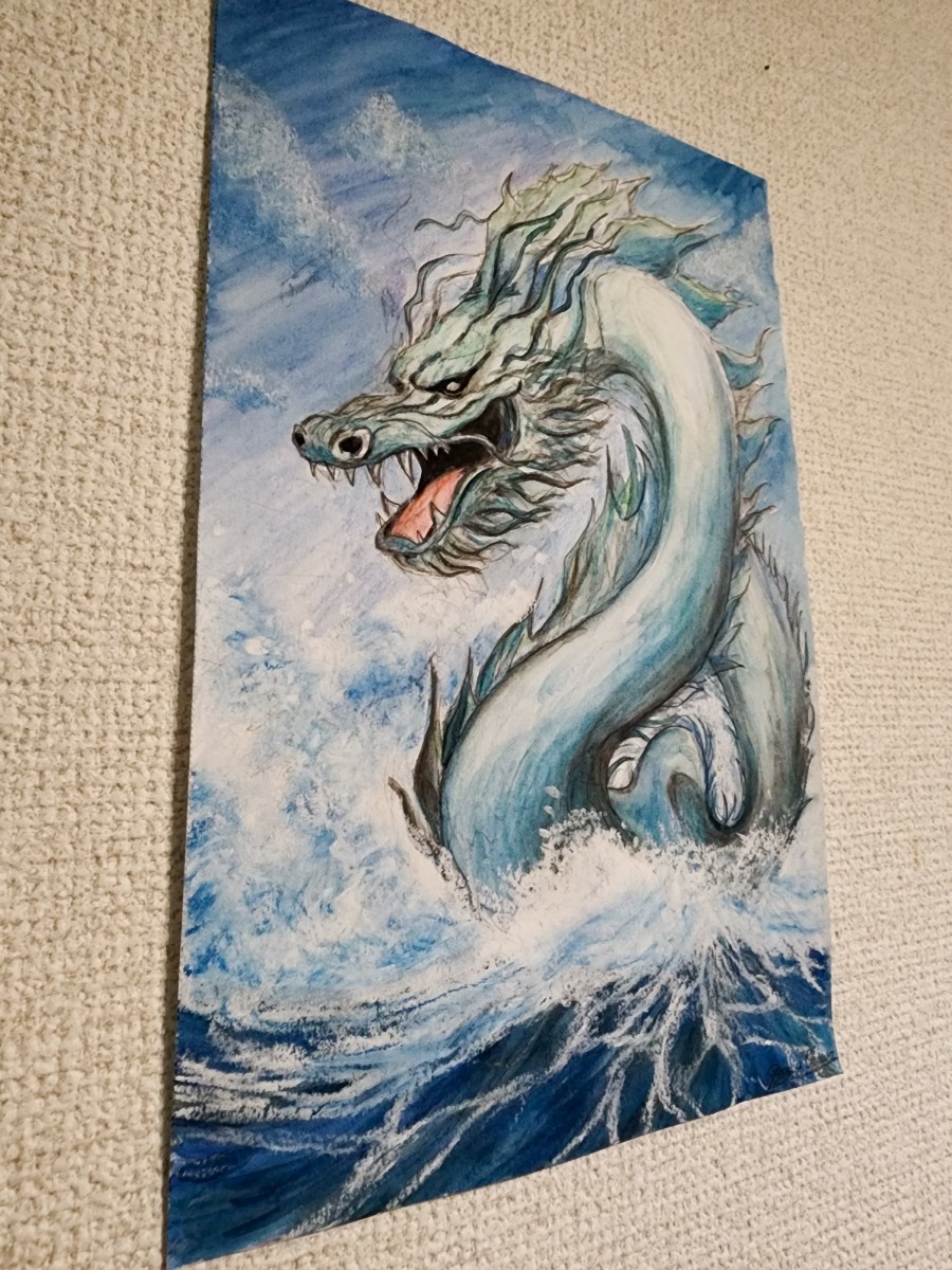  watercolor painting dragon. .. year 