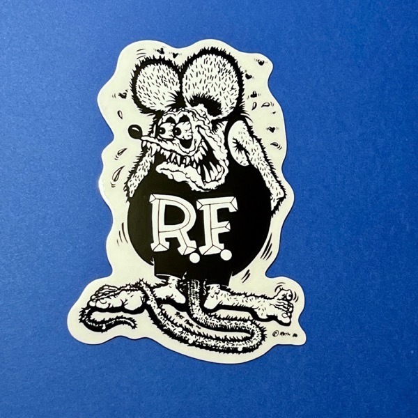 Rat Fink ラットフィンク ステッカー モノクロ デカール シール キャラクター エドロス ed roth mooneyes ムーンアイズ アメキャラの画像1