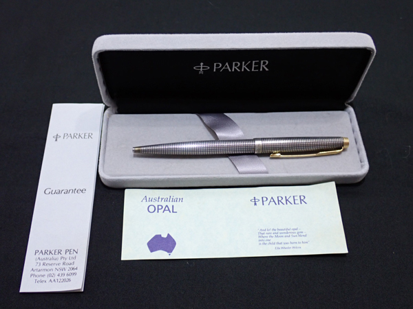 【Y9526s】 PARKER パーカー STERLING 925 スターリングシルバー ボールペン 約13.8cm 18.1g/事務用品 筆記用具 フランス製 検:シズレ 格子_画像1