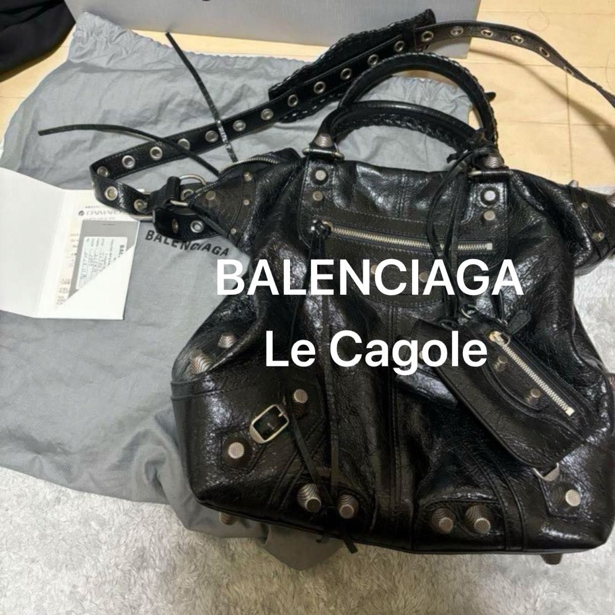 バレンシアガ☆Le Cagole ミディアムトートバッグ ブラック BALENCIAGA LE CAGOLE ミディアム トート バック ブラック