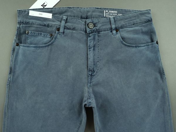 【新品未使用】PT Torino Denim ピーティートリノ◆PT05◆32◆JAZZ◆ガーメントダイ ブルー リヨセル スリム ストレッチ デニム パンツ_画像5