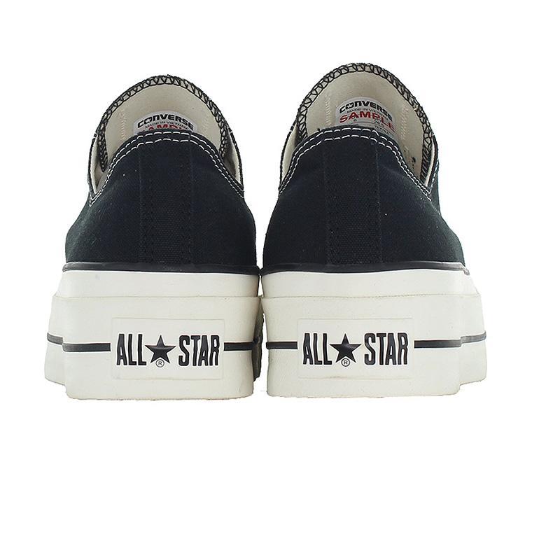 ★新品★CONVERSE コンバース オールスター リフテッド OX ローカット シューズ＆キャンパス生地×黒☆厚底スニーカー６.５【２５.０ｃｍ】_画像6