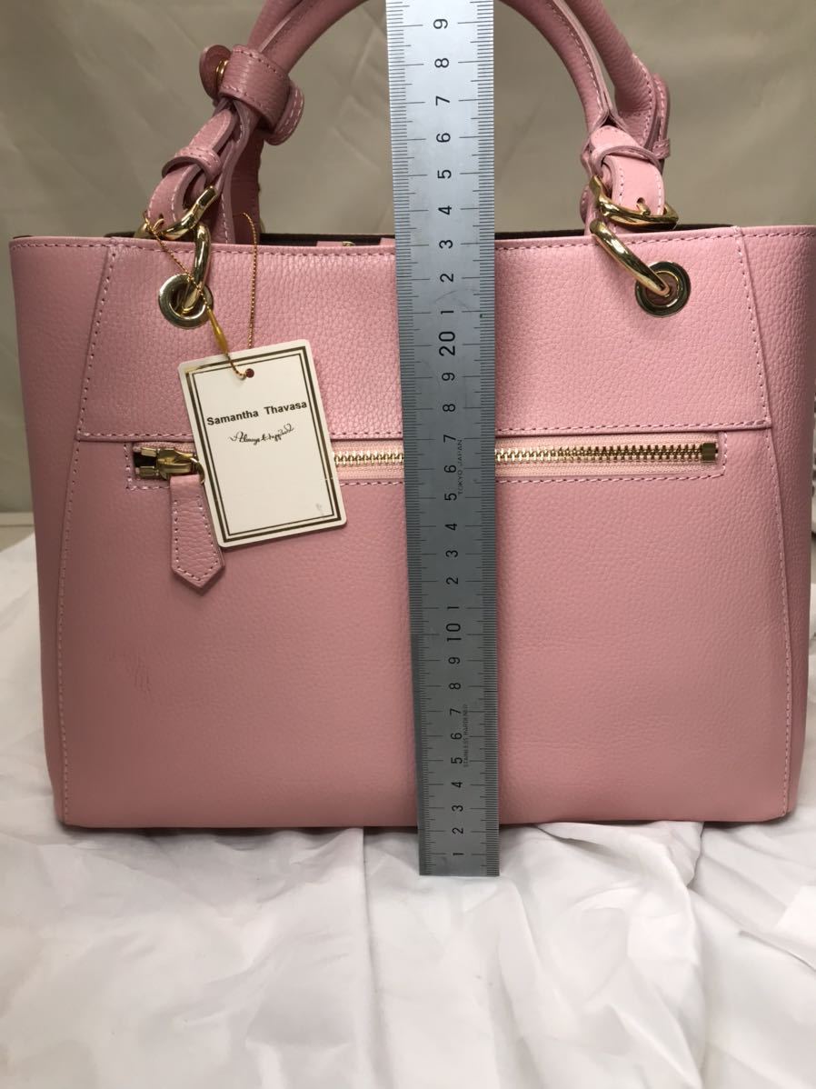 E80 unused Samantha Thavasa Samantha Thavasa handbag shoulder bag 2way bag pink regular price 45000 jpy tag attaching 12c/2c/3b