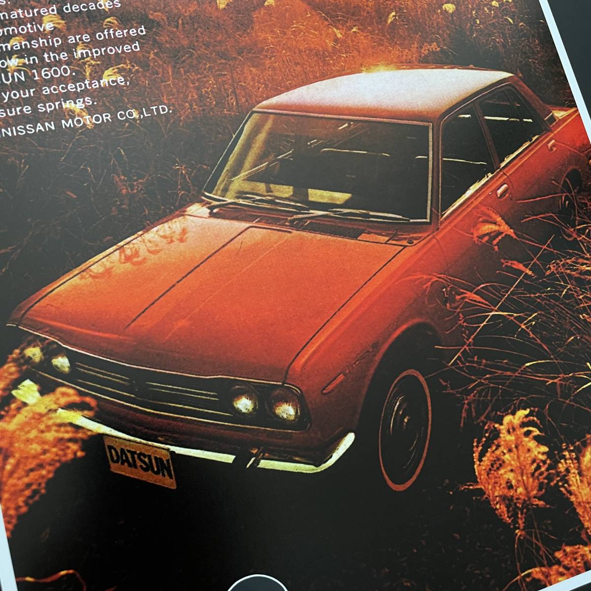 ポスター★1969年 ダットサン 1600 セダン オーストラリア版広告 ポスター★ダットサン/ブルーバード/日産/Nissan_画像4