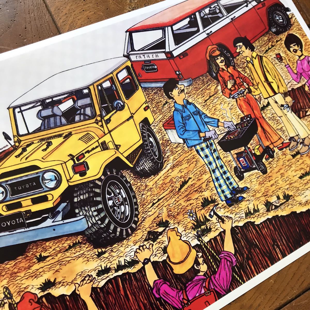 ポスター「1973 トヨタ・ランドクルーザー」カナダ版イラスト広告ポスター★Toyota Land Cruisers/FJ40LV/ランクル/ヨンマル_画像6