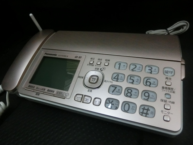 中古品 2016年製 Panasonic パナソニック おたっくす パーソナルファックス FAX 子機1台付き KX-PZ300DL-N_画像2