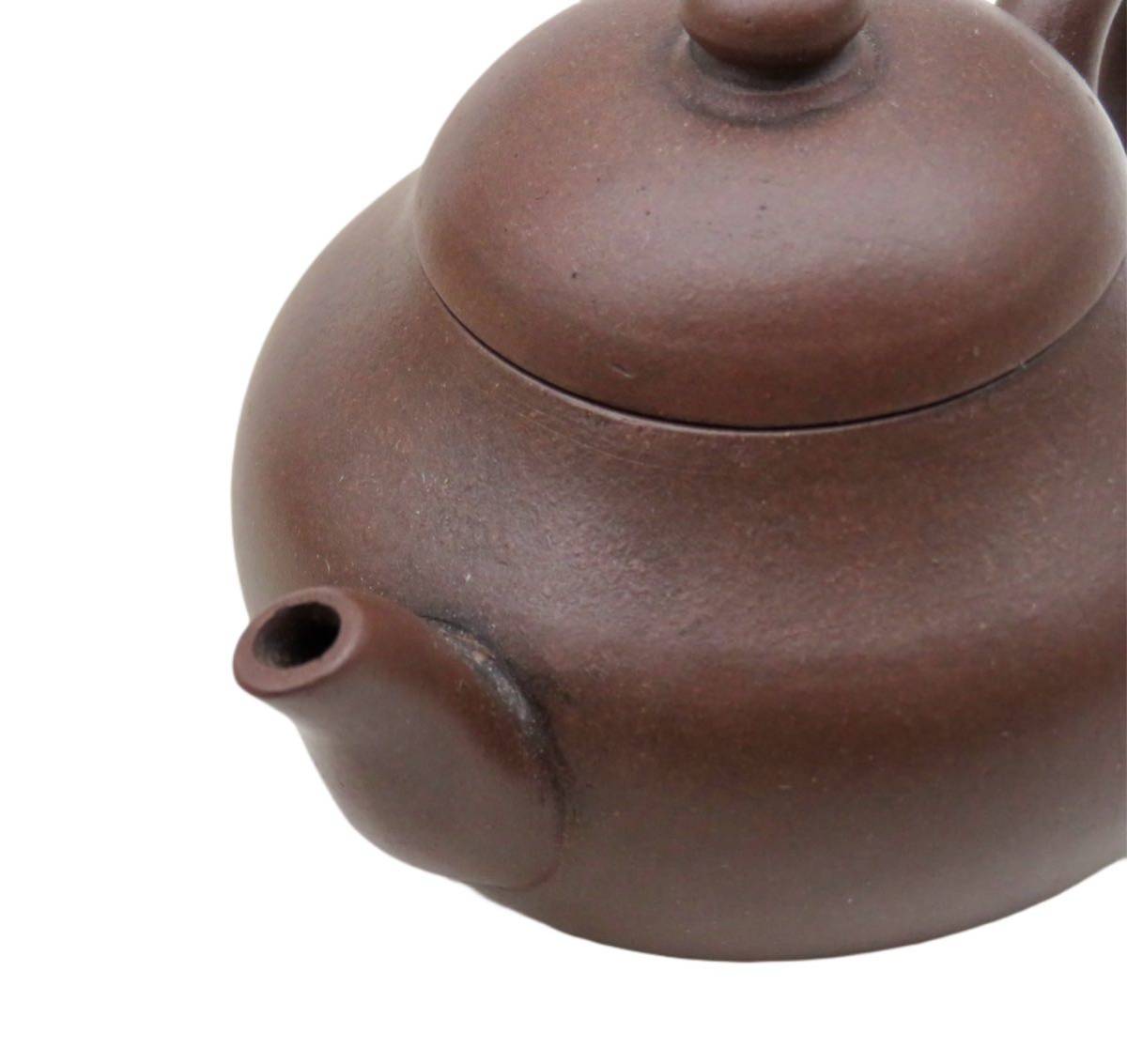 時代唐物 朱泥 紫砂 後手 寶珠鈕 急須 茶銚 在銘 煎茶道具 煎茶 時代唐物 朱泥 紫砂 後手 寶珠鈕 急須 茶銚 在銘 煎茶道具 煎茶