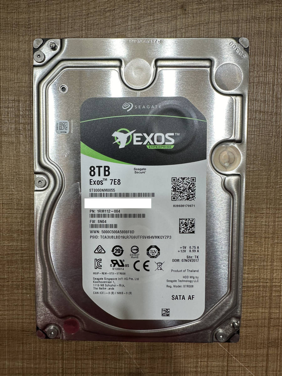 在庫処分 格安販売品 SEAGATE EXOS HDD 8TB ST8000NM0055 送料無料 複数購入特典あり 中古美品 31_画像1