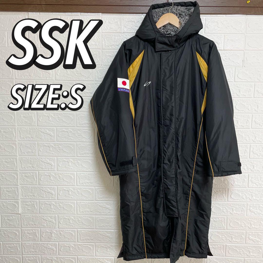 SSKeseske- bench coat embroidery Logo JAPAN baseball softball long coat S size S gold Gold black 