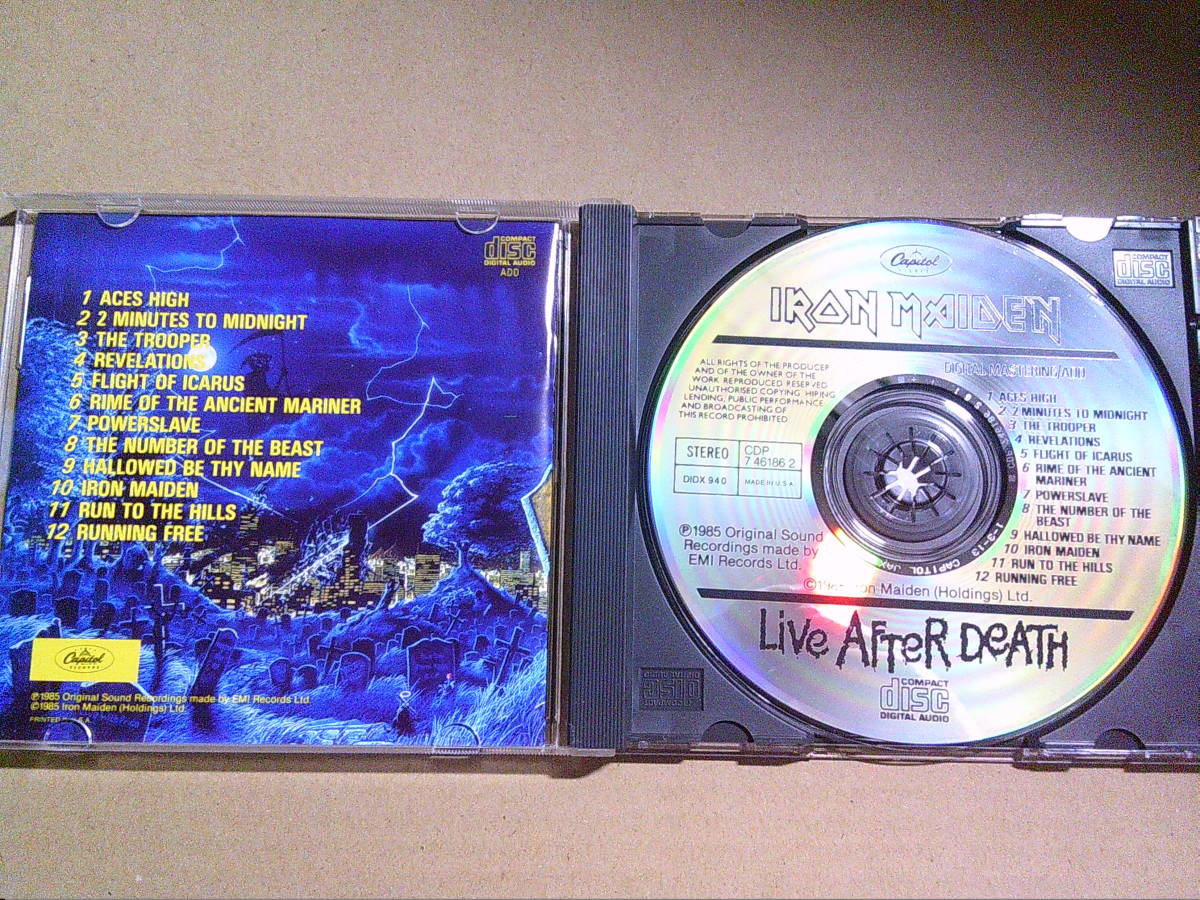 IRON MAIDEN[LIVE AFTER DEATH]CD 旧規格_画像3