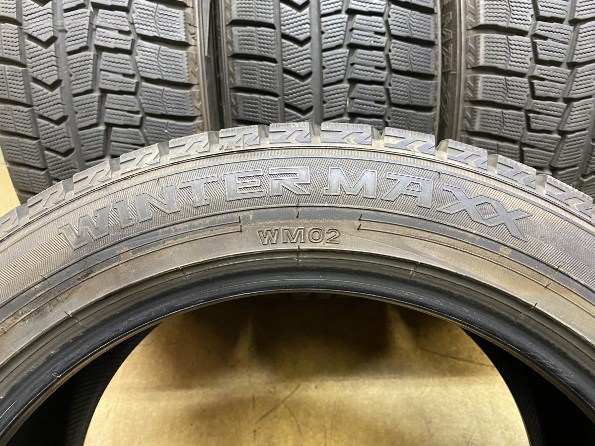 225/50R18（95Q）ダンロップ WINTER MAXX WM02 スタッドレス 中古4本 2019年製 バリ山 225/50/18_画像8