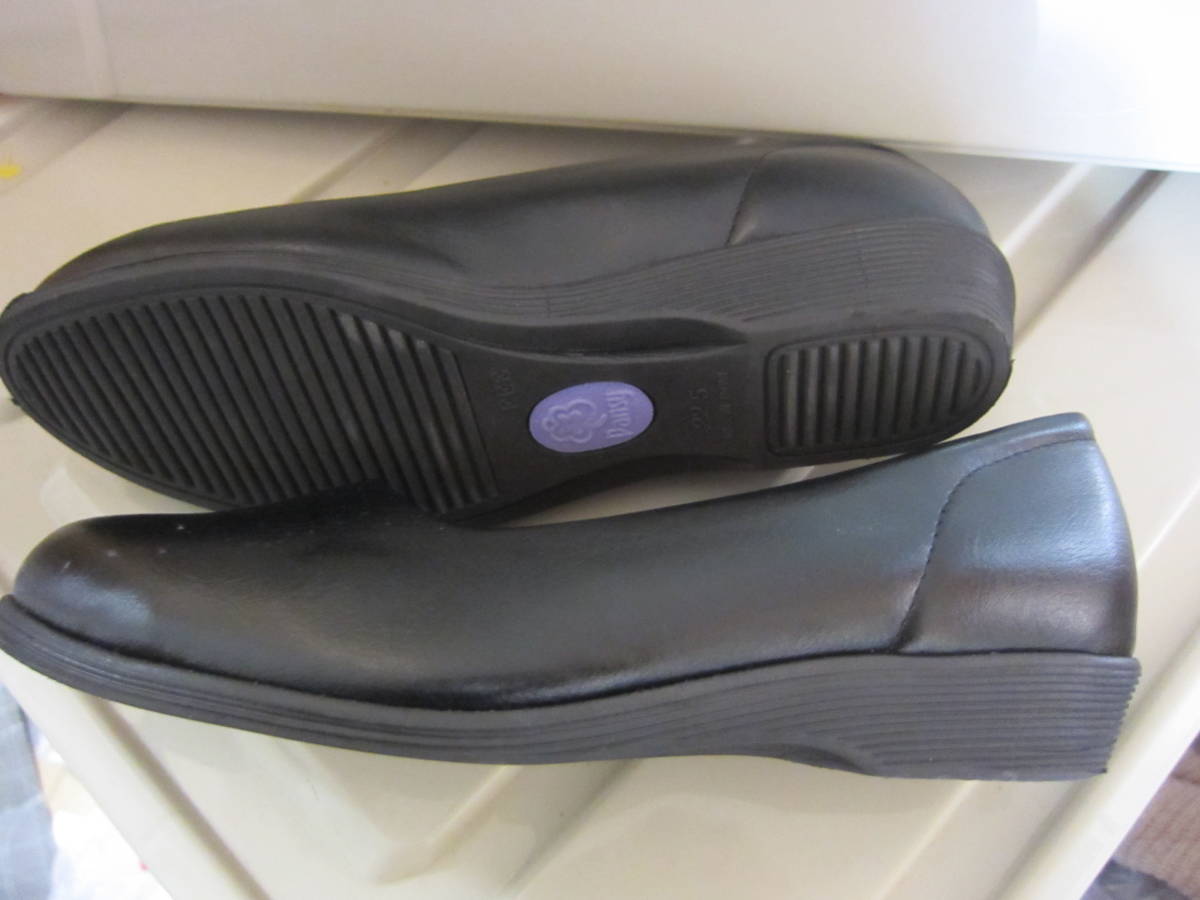 美品 PANSY 22.5cm EEE 3POINT COMFORT パンジー スニーカー シューズ 靴 ウォーキング 軽量 黒 日本製 管理Hの画像3