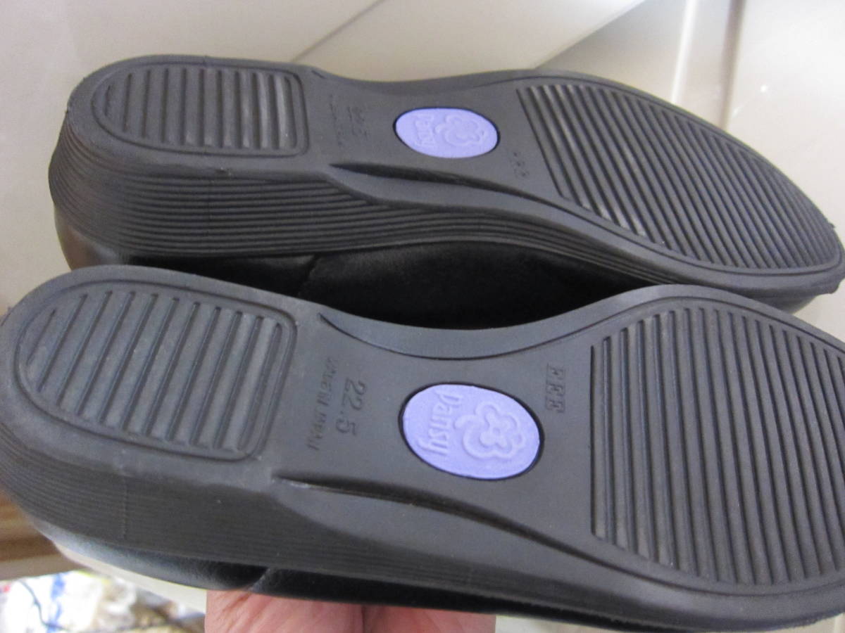 美品 PANSY 22.5cm EEE 3POINT COMFORT パンジー スニーカー シューズ 靴 ウォーキング 軽量 黒 日本製 管理Hの画像5