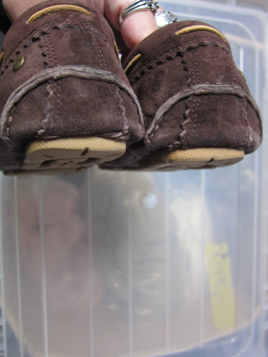 UGG アグ モカシン ムートン レディース フラットシューズ 25㎝ こげ茶 靴 大きいサイズ く1760_画像4