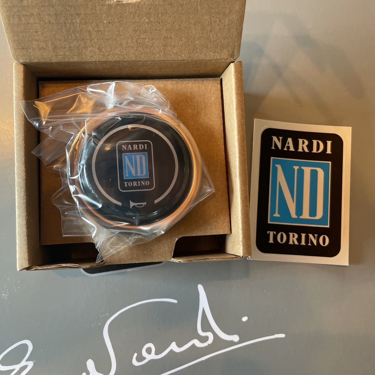 NARDI ナルディ レッドスティッチ 34パイ ディープコーン パンチングレザー 新品未使用 N921 FET 正規店購入_画像7
