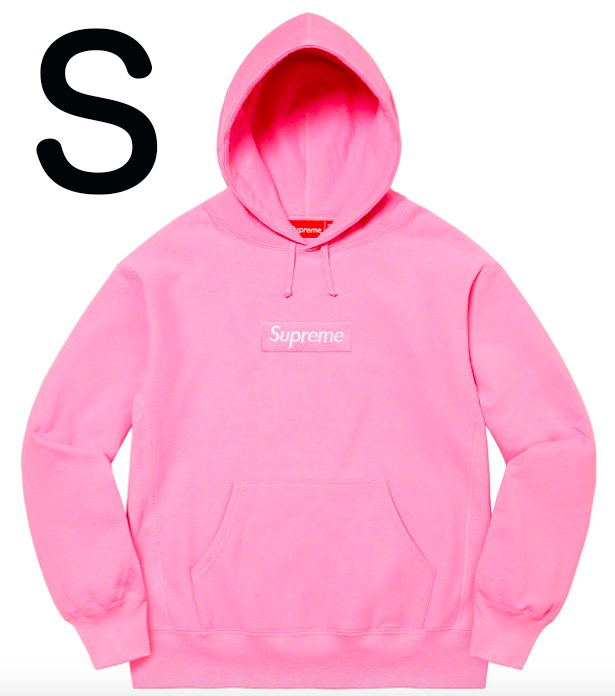 予約受付中】 Box Supreme 【S】新品 Logo フーディー パーカー ピンク