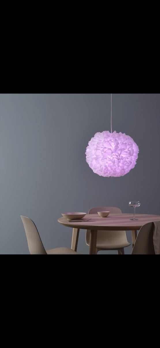 VINDKAST ヴィンドカスト ペンダントランプ, ホワイト, 50 cm IKEA 天井照明 北欧風LED電球 E26口金 球形付き No.538の画像9