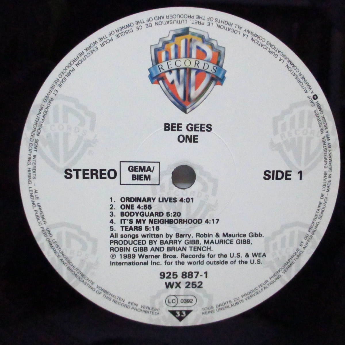 BEE GEES-One (UK-EU オリジナル LP+インナー)_画像3