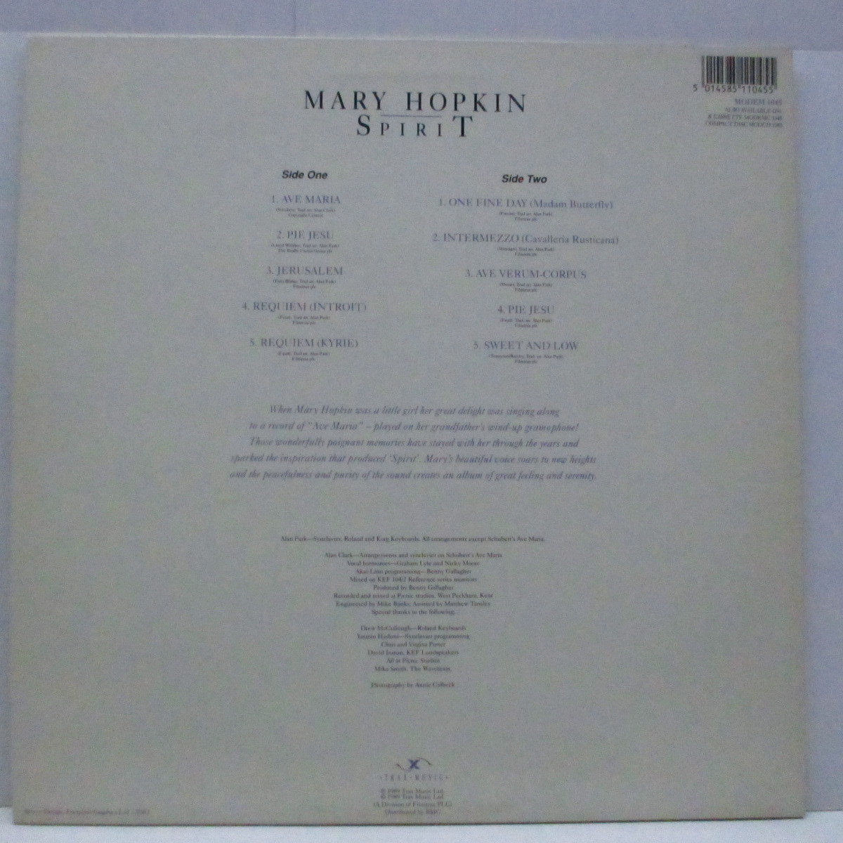 MARY HOPKIN-Spirit (UK オリジナル LP)_画像2